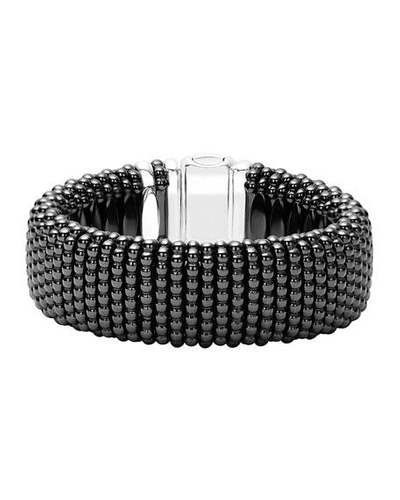 Shop Lagos Black Caviar Ceramic Rope Bracelet