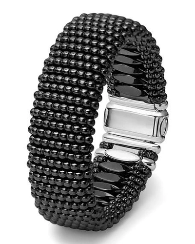 Shop Lagos Black Caviar Ceramic Rope Bracelet