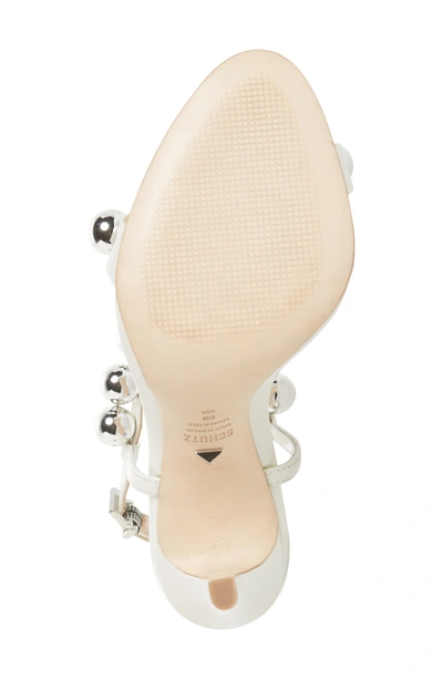 Shop Schutz Nellie Sandal In Pearl Leather