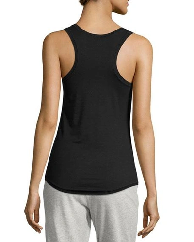 Shop Hanro Yoga Racerback Tank In Black