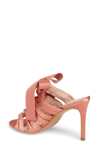 Shop Avec Les Filles Janelle Bow Sandal In Dusty Rose Fabric