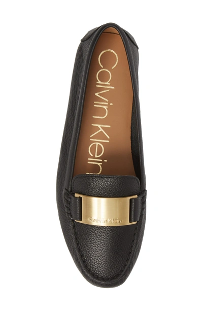 Shop Calvin Klein Lisette Loafer In Black Leather