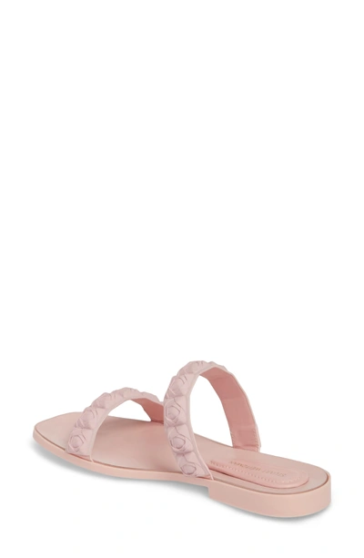 Shop Stuart Weitzman Rosita Dual Strap Slide Sandal In Dusty Pink