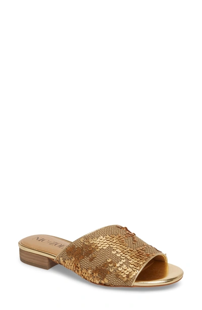 Shop Nic + Zoe Stella Slide Sandal In Natural Sequin Fabric