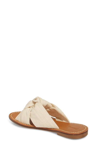 Shop Soludos Knotted Slide Sandal In Blush Fabric
