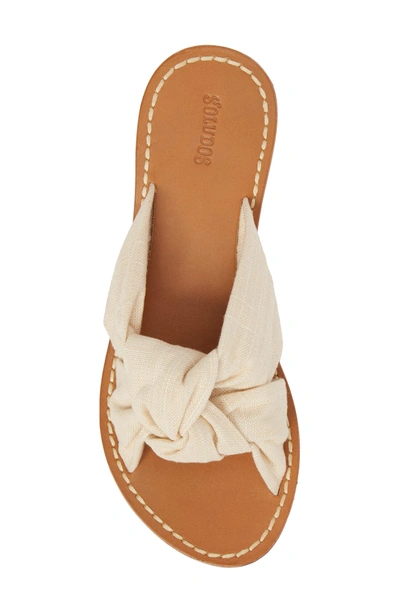 Shop Soludos Knotted Slide Sandal In Blush Fabric