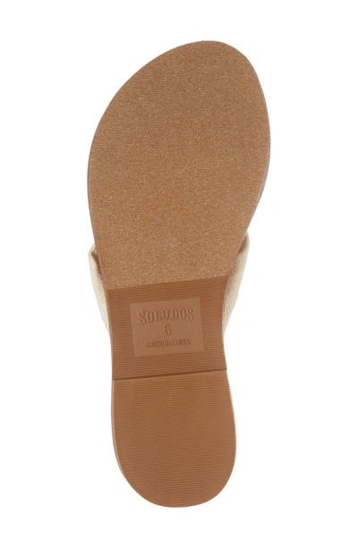 Shop Soludos Knotted Slide Sandal In Blush Fabric