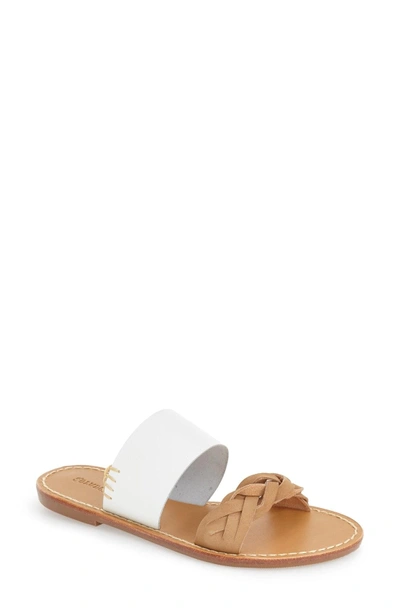 Shop Soludos Slide Sandal In White Leather