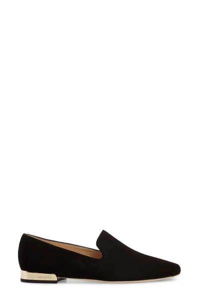 Shop Jimmy Choo Jaida Suede Loafer In Black