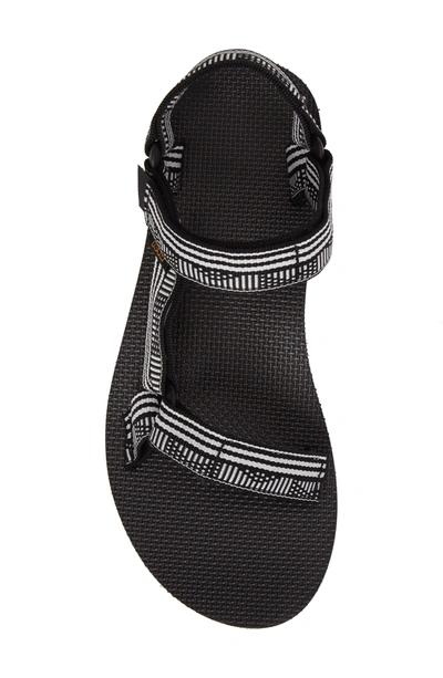Shop Teva 'original Universal' Sandal In Campo Black/ White Fabric