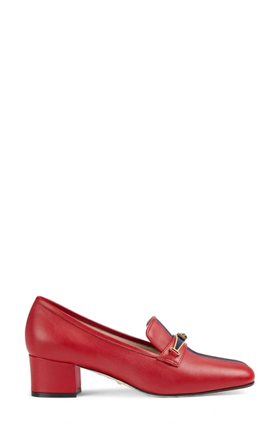 Shop Gucci Loafer Pump In Red