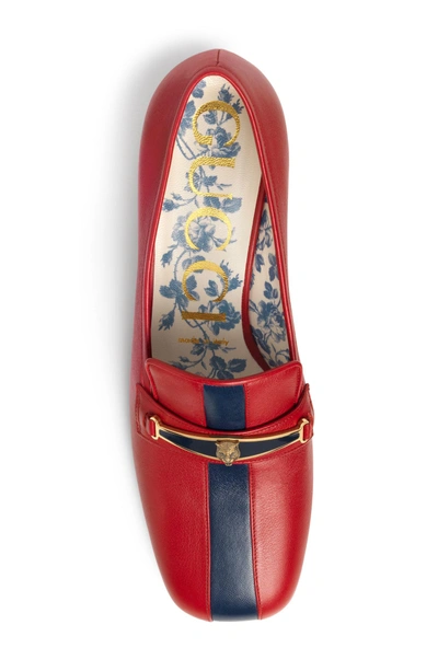 Shop Gucci Loafer Pump In Red