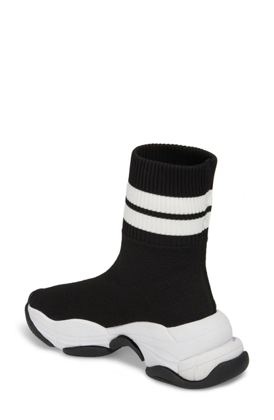 Jeffrey Campbell Tenko High Top Sock Sneaker Black/ White Stripe Fabric | ModeSens
