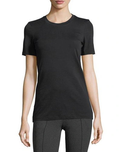 Shop Theory Johanna Crewneck Classic Tee In Black