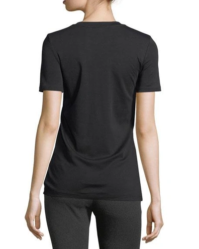 Shop Theory Johanna Crewneck Classic Tee In Black