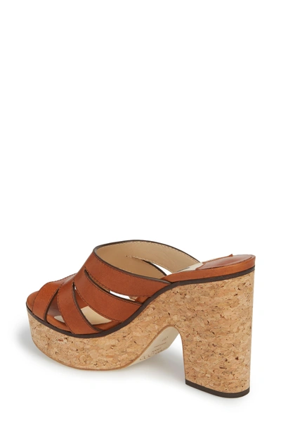 Shop Jimmy Choo Dray Platform Slide Sandal In Tan