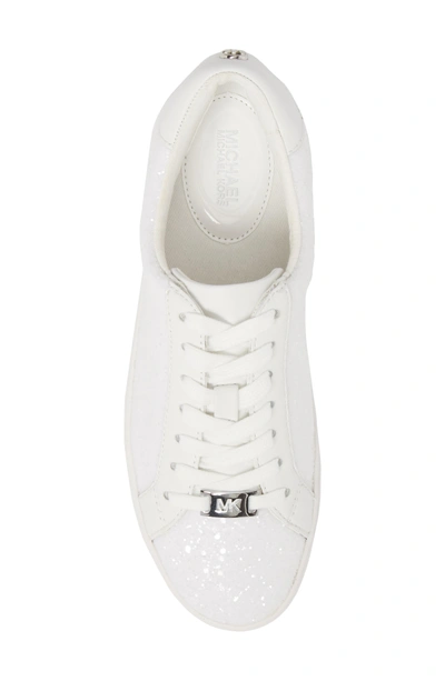 Shop Michael Michael Kors Irving Sneaker In Black/ Optic White