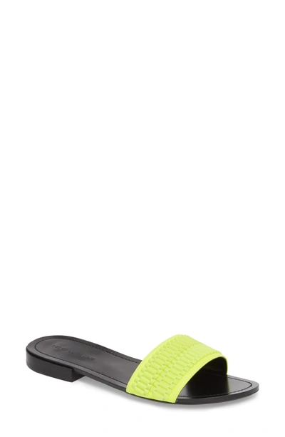 Shop Kendall + Kylie Kennedy Slide Sandal In Fluorescent Yellow/ Yellow