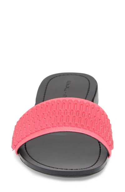 Shop Kendall + Kylie Kennedy Slide Sandal In Fluorescent Pink/ Pink
