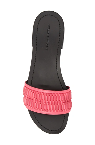 Shop Kendall + Kylie Kennedy Slide Sandal In Fluorescent Pink/ Pink