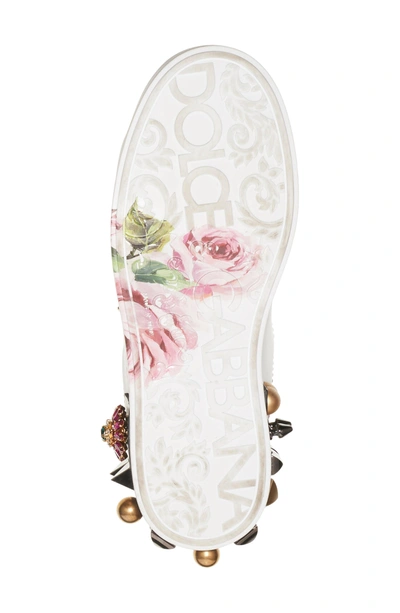 Shop Dolce & Gabbana Floral Embellished Sneaker In White/ Pink Floral
