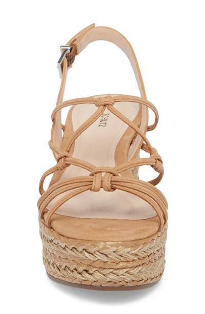 Shop Schutz Latussa Platform Espadrille Sandal In Desert Leather
