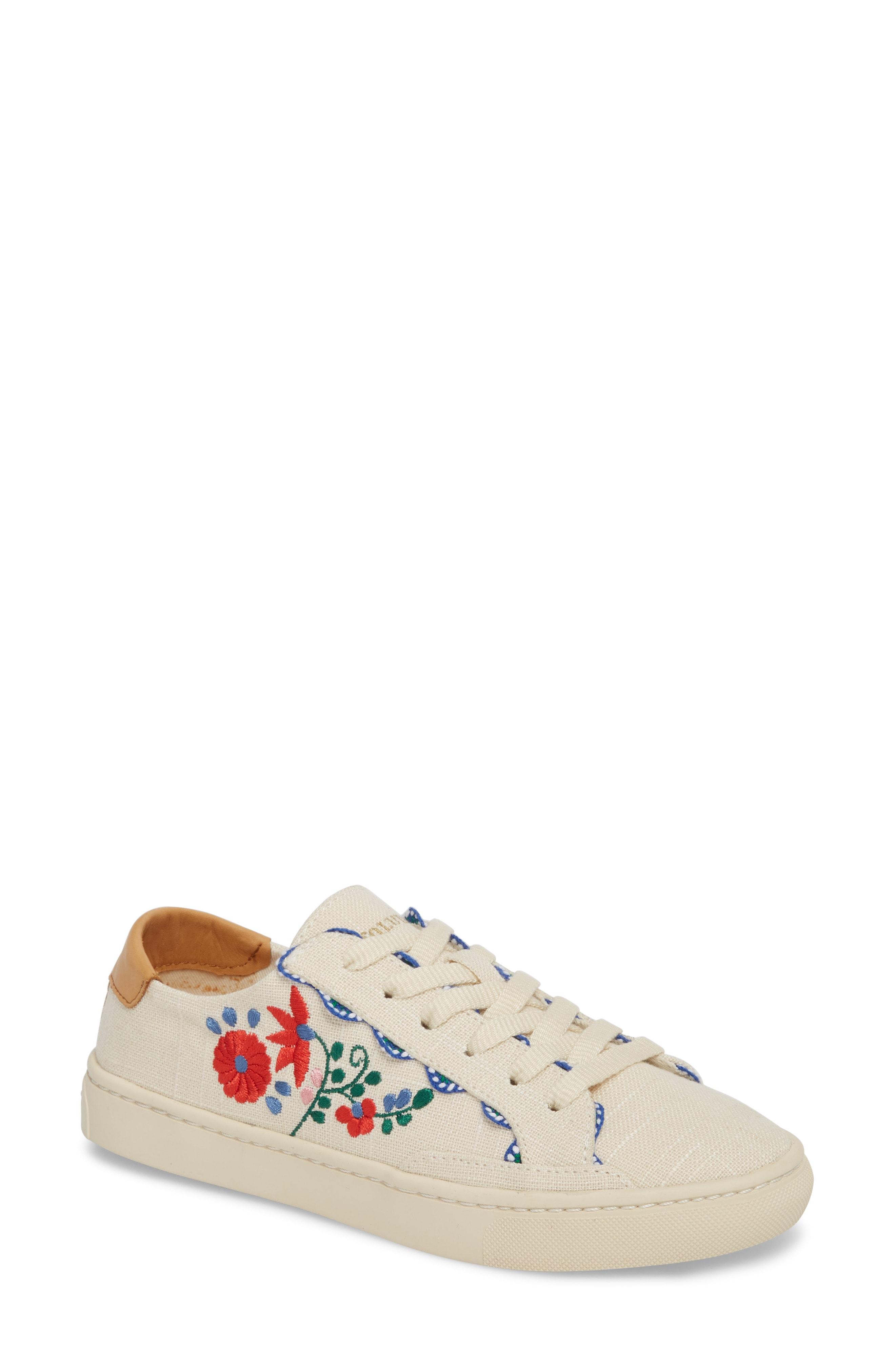 Soludos Ibiza Embroidered Sneakers In Beige | ModeSens