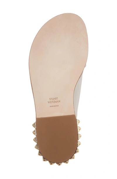 Shop Stuart Weitzman Rockrose Studded Slide Sandal In Off White Arizona