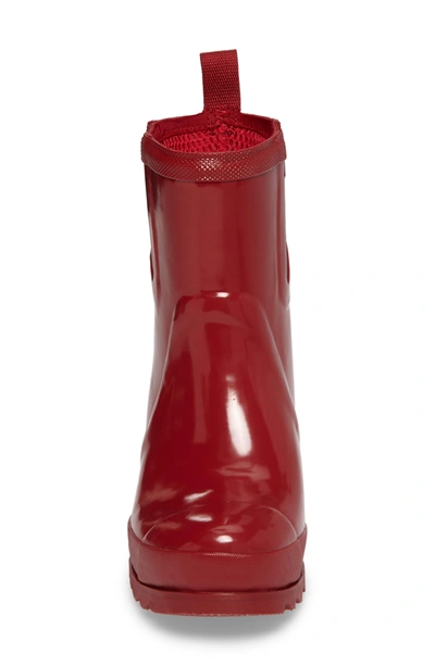 joan glossy wedge rain boot