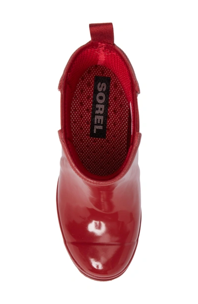 joan glossy wedge rain boot