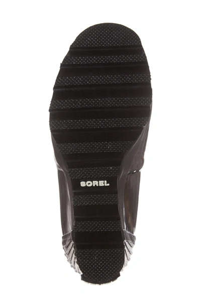 joan glossy wedge rain boot