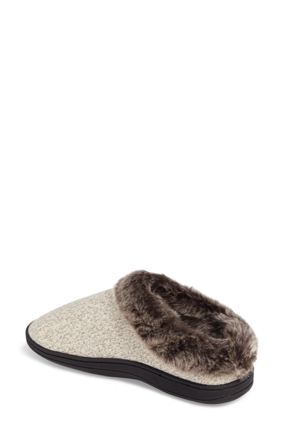 Shop Acorn Chinchilla Faux Fur Slipper In Charcoal Heather