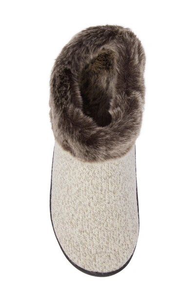 Shop Acorn Chinchilla Faux Fur Slipper In Charcoal Heather