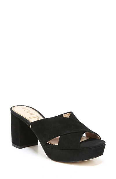 Shop Sam Edelman Jayne Sandal In Black Suede