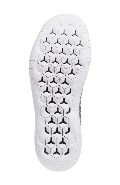 Shop Nike Free Rn Flyknit 2018 Running Shoe In White/ Black/ Pure Platinum