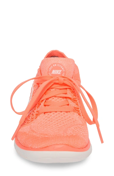 Shop Nike Free Rn Flyknit 2018 Running Shoe In Crimson Pulse/ Sail