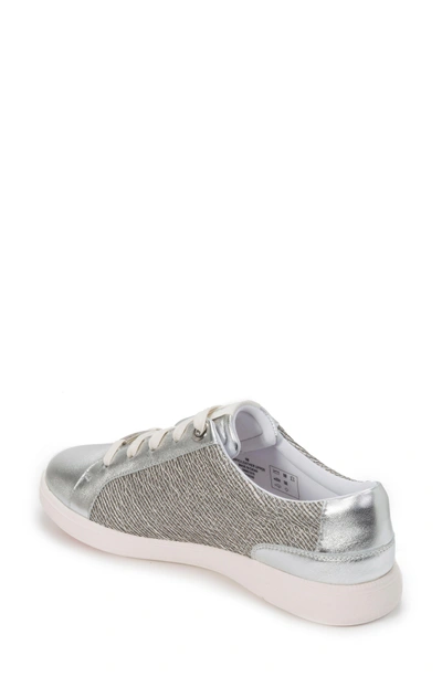 Shop Foot Petals Andi Sneaker In Silver Leather