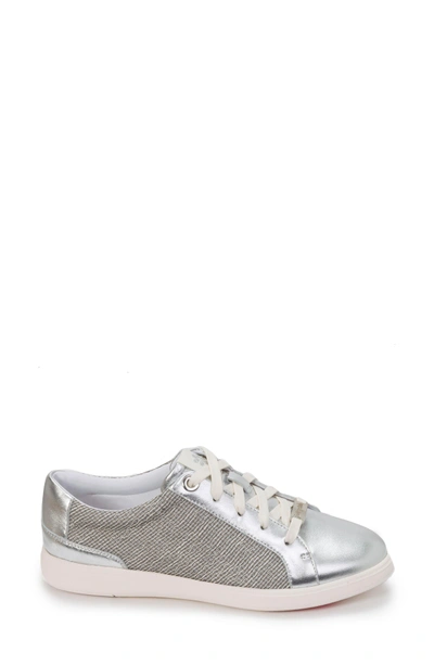 Shop Foot Petals Andi Sneaker In Silver Leather