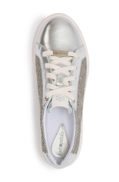 Shop Foot Petals Andi Sneaker In Silver Leather