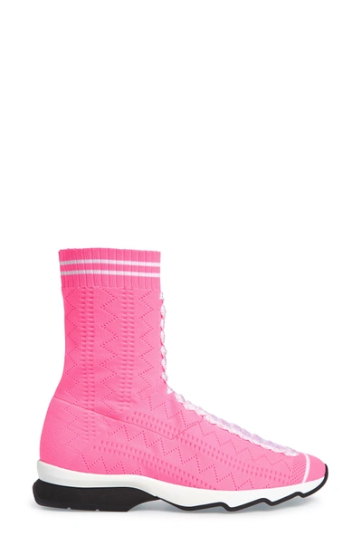 Shop Fendi Rocko-top Sock Sneaker In Pink