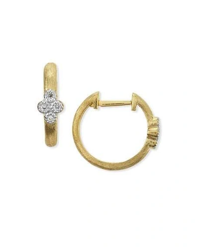 Shop Jude Frances Provence Small Diamond Hoop Earrings In Gold