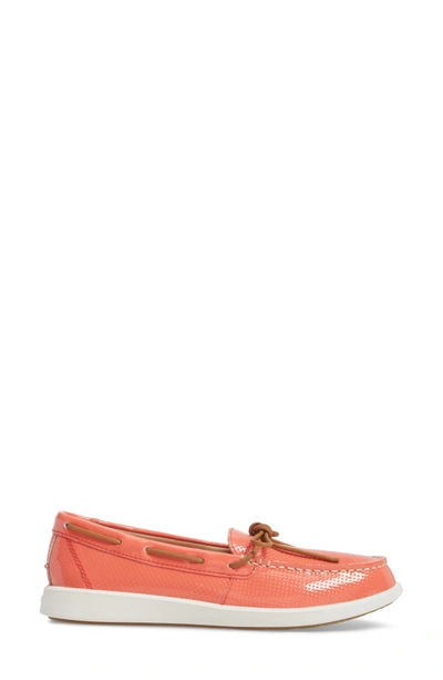 Shop Sperry Oasis Boat Shoe In Coral Patent Leather