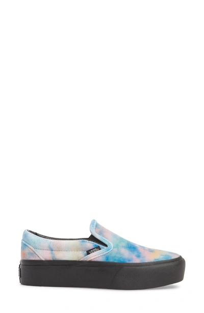 Shop Vans Platform Slip-on Sneaker In Velvet Tie-dye Multi/ Black