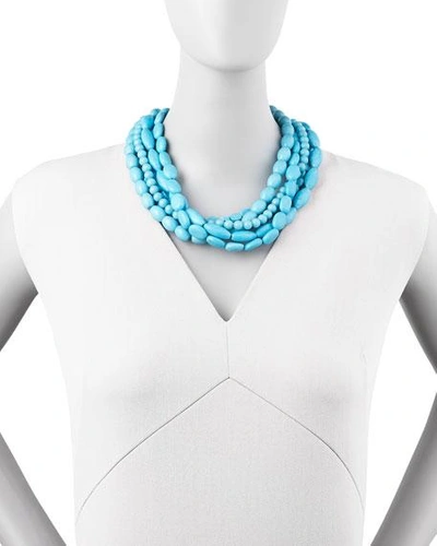 Shop Moon And Lola Multi-strand Turquoise Magnesite Necklace