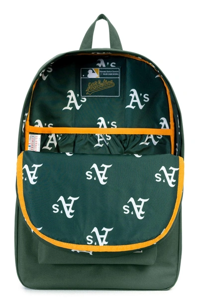 Shop Herschel Supply Co Heritage - Mlb American League Backpack - Green In Oakland A