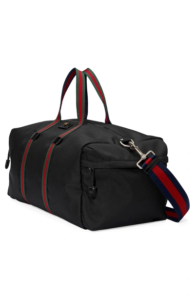 Shop Gucci Techpack Canvas Duffle Bag In Black Multi