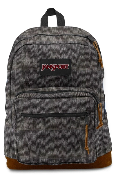 Shop Jansport 'right Pack' Backpack - Black In Black/ White