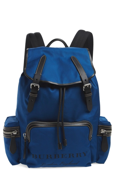 Shop Burberry Rucksack - Blue In Bright Canvas Blue