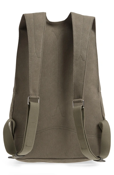 Shop Valentino Garavani Canvas Military Backpack - Green In L90 Olive
