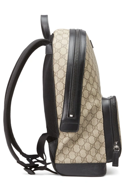 Shop Gucci Eden Canvas Backpack In Beige/ Brown